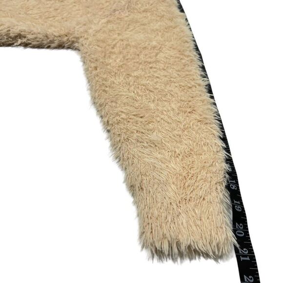 Urban Outfitters Medium Women's Cream Cuddle Up Crew Neck Cropped Sweater - Picture 11 of 12